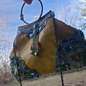 Mary Francis Bejeweled turquoise embellished